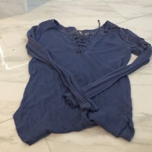 Free people comply top with lace.